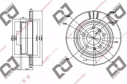 Тормозной диск DJ PARTS BD1161